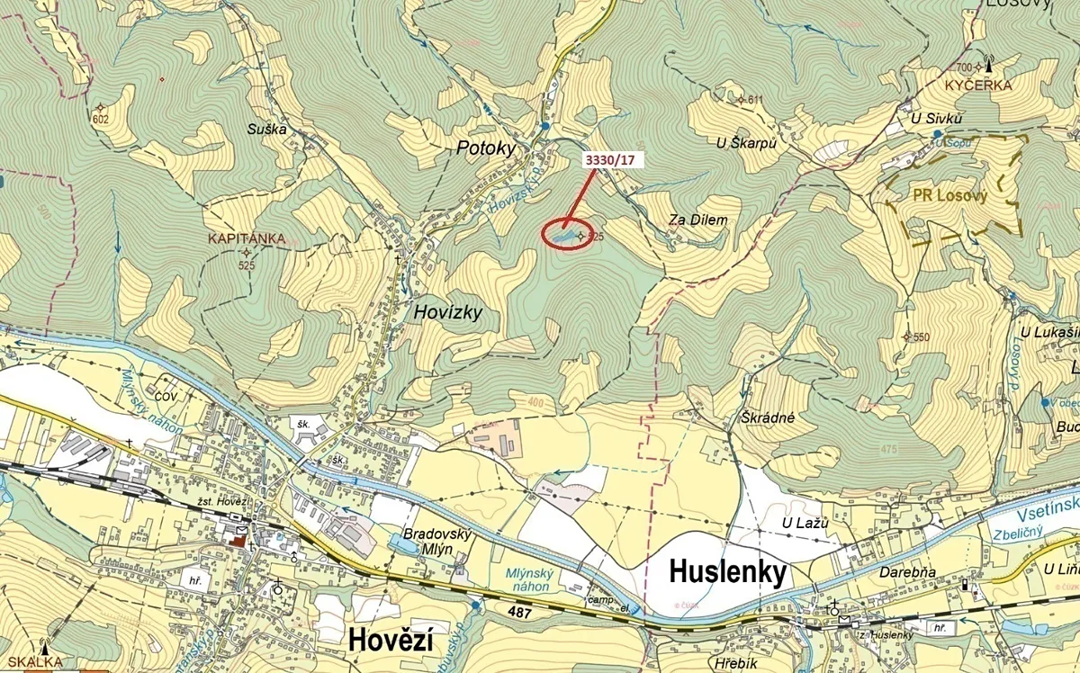 Dražba lesa 1781 m²